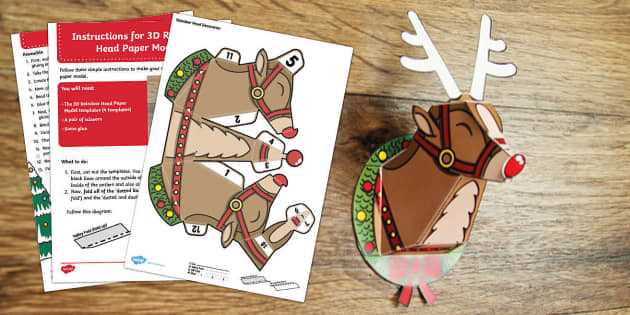 printable reindeer face