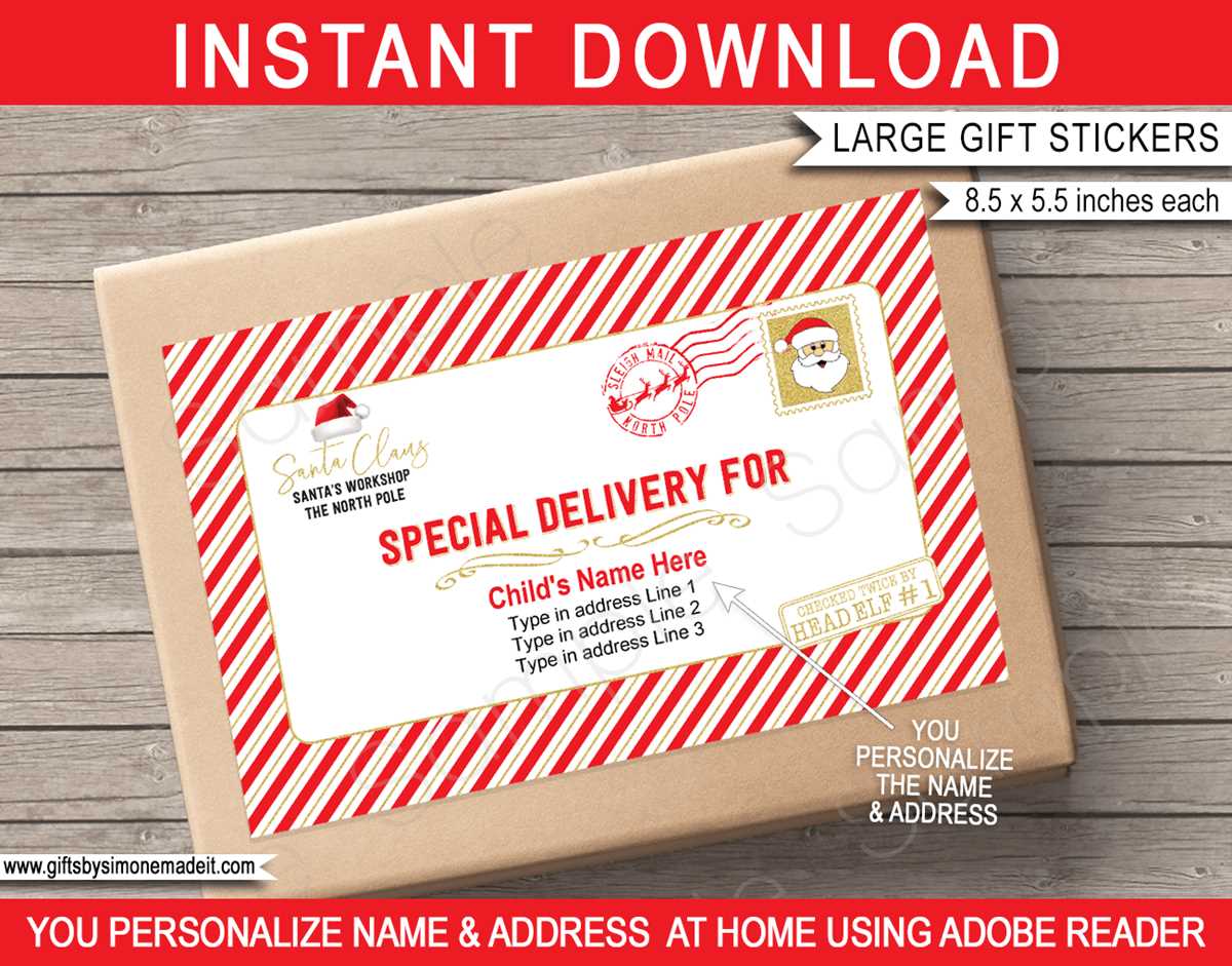 printable santa address