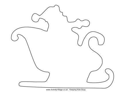 printable santa and sleigh printable santa and sleigh