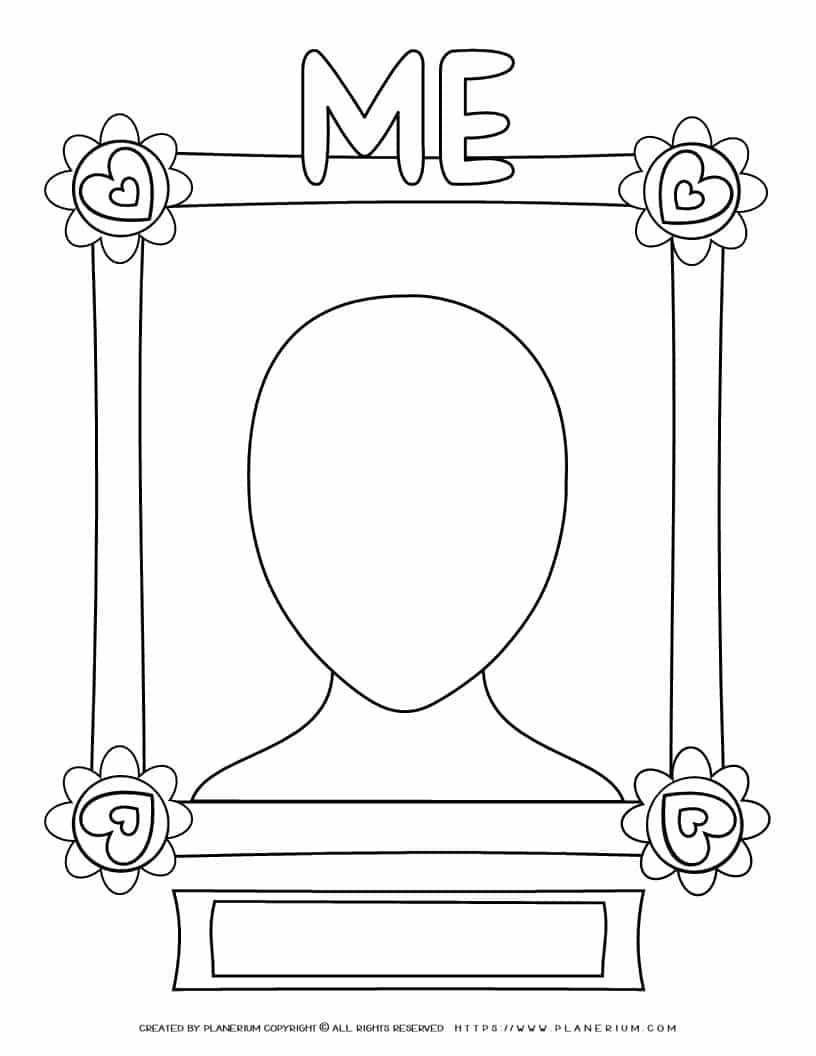 printable self portrait template