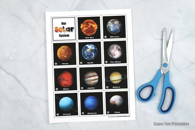 printable solar system