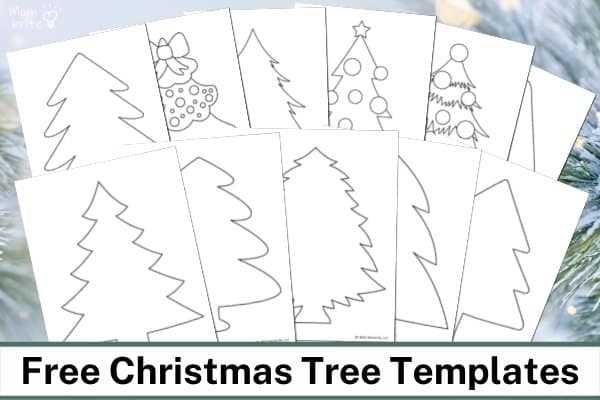 printable triangle christmas tree template