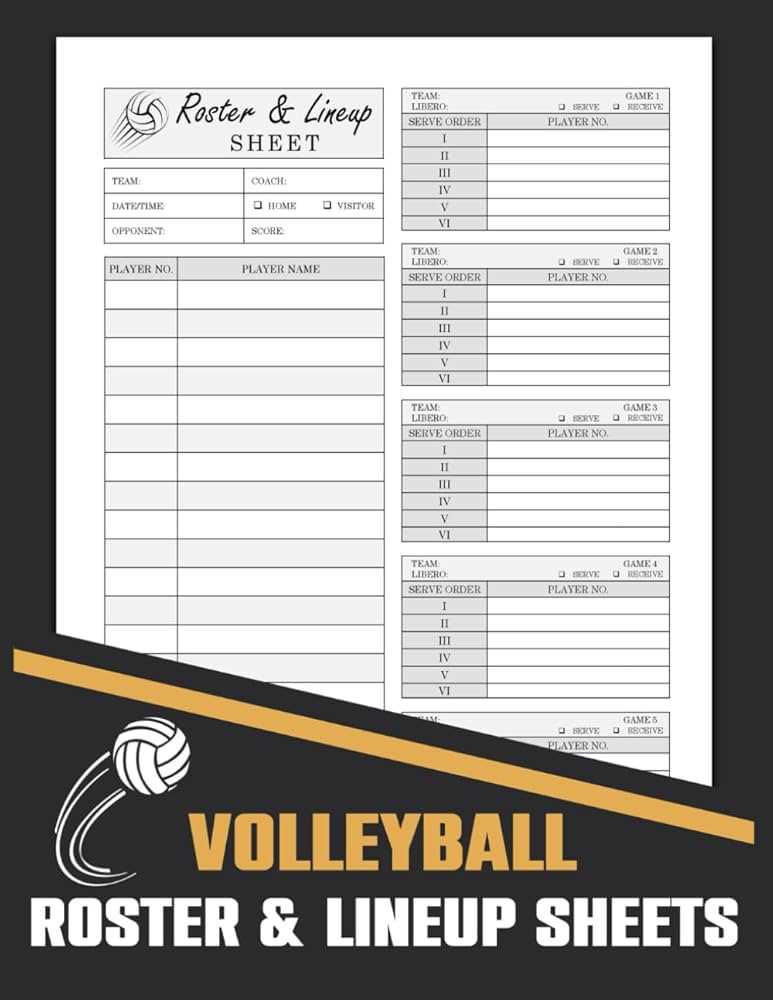 printable volleyball lineup sheets printable volleyball lineup sheets