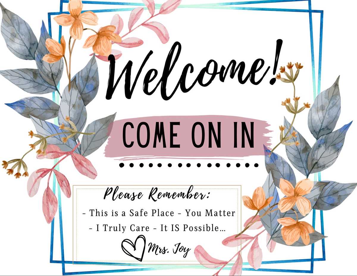 printable welcome sign printable welcome sign