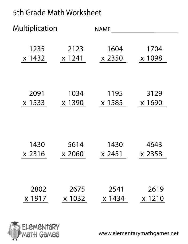 printable worksheets for 5th grade