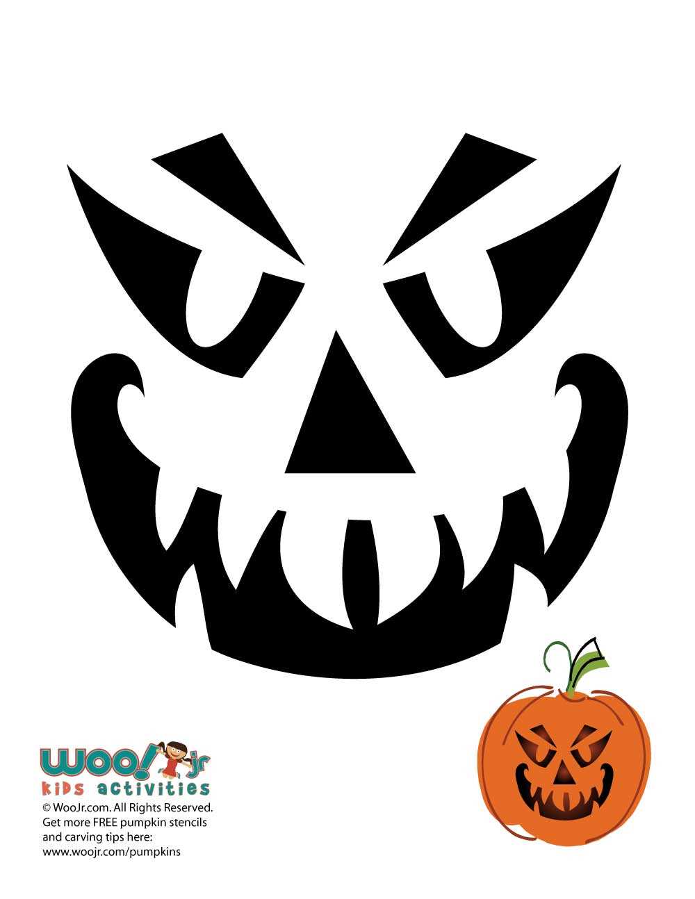 pumpkin face patterns printable