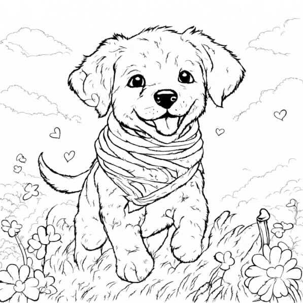 puppy coloring pages printable