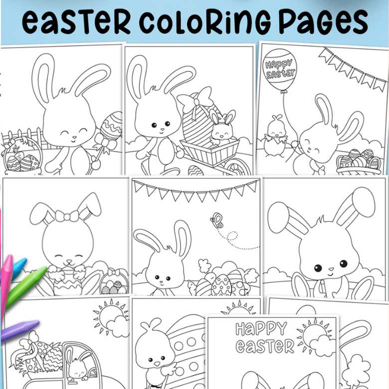 free printable easter bunny colouring pages
