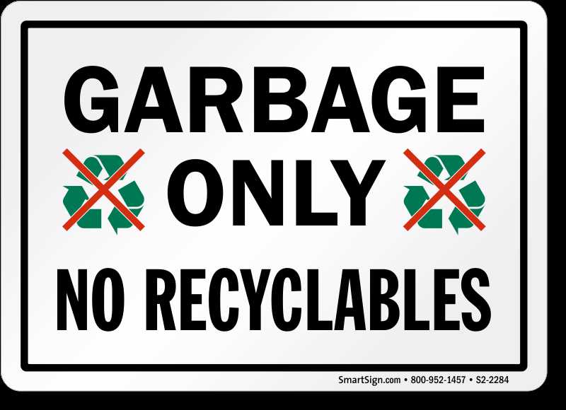printable garbage signs