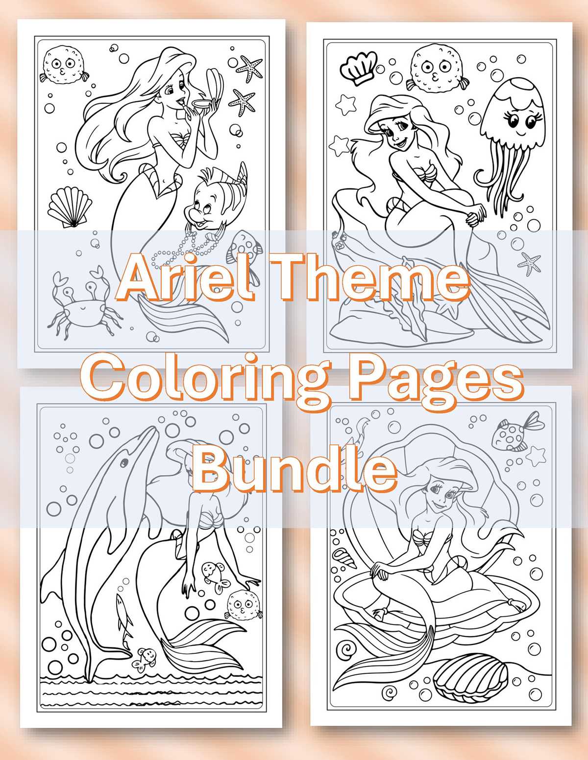 ariel coloring pages free printable