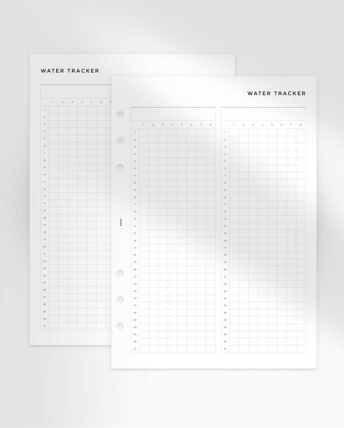 water tracker printable