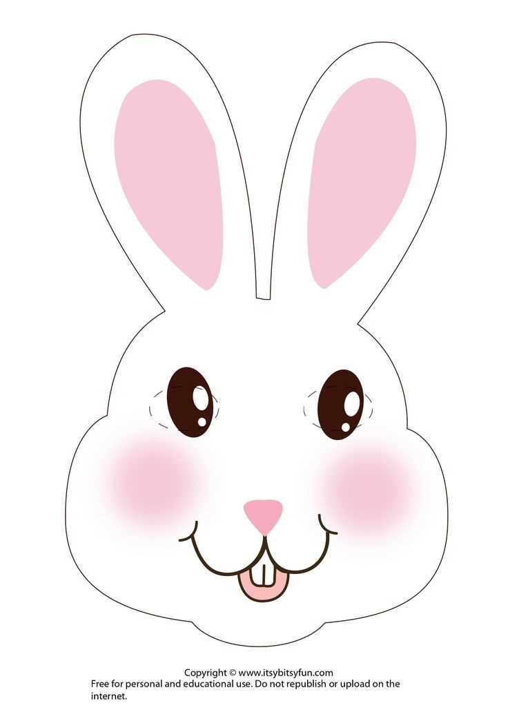 rabbit printable mask rabbit printable mask