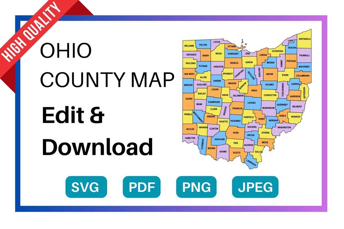 ohio printable map ohio printable map