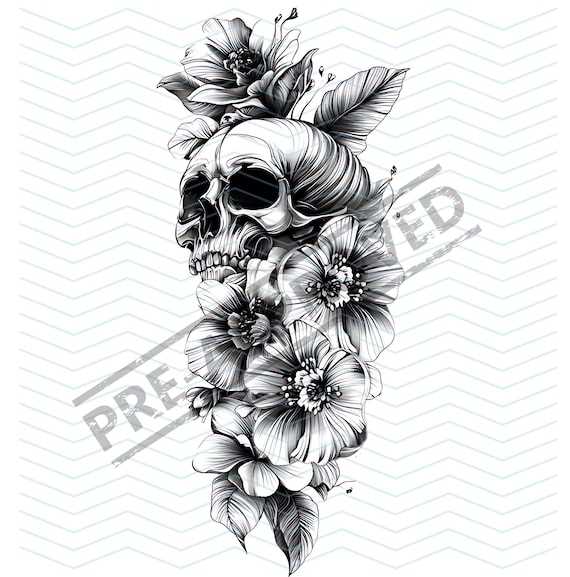 printable skull tattoo stencils