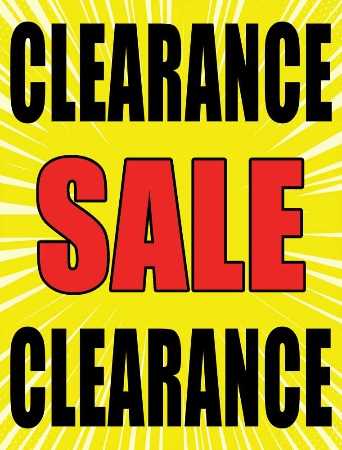 clearance sign printable