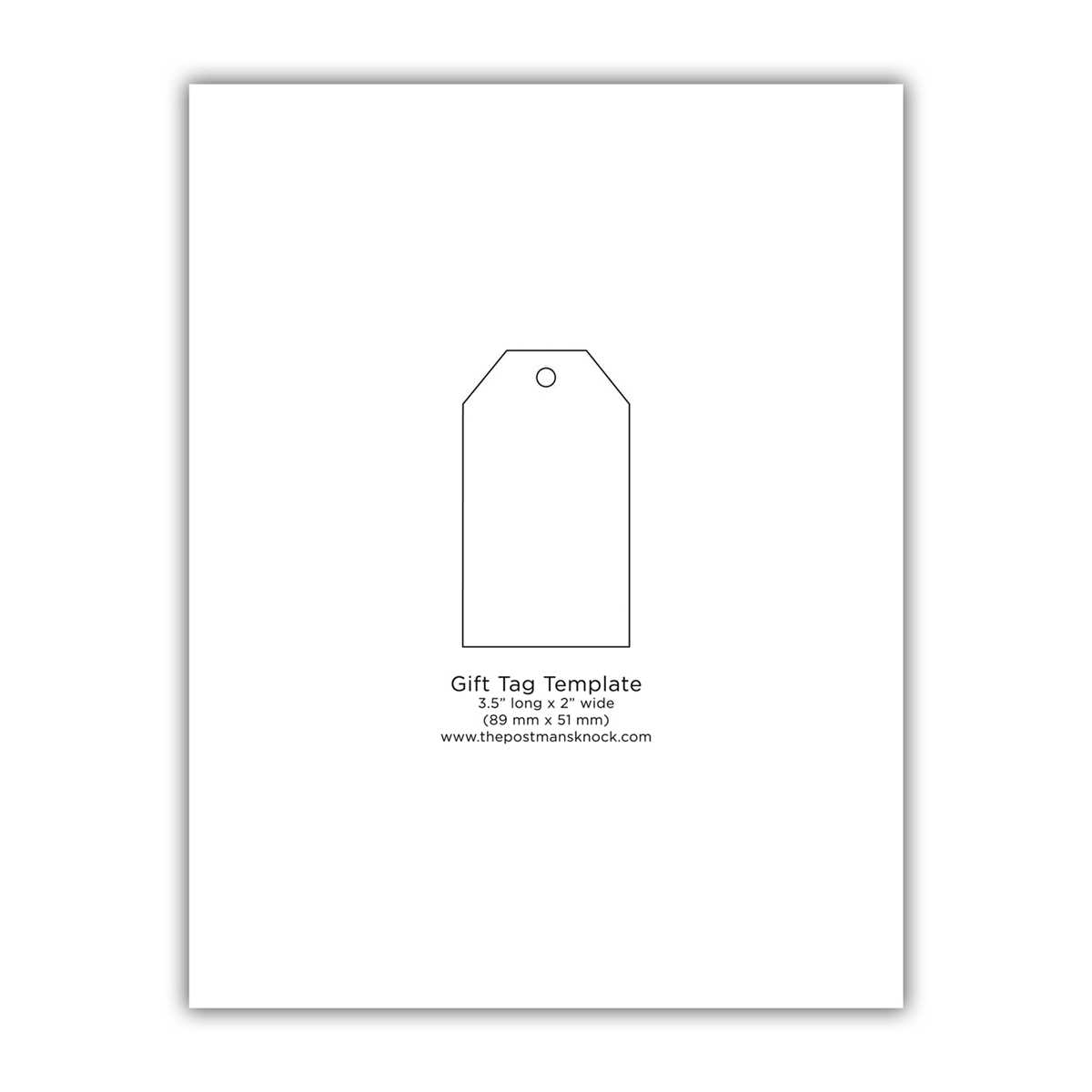 free printable tag template