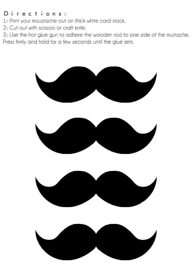 free printable mustache