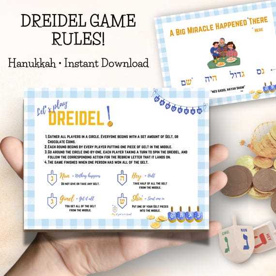rules for dreidel game printable