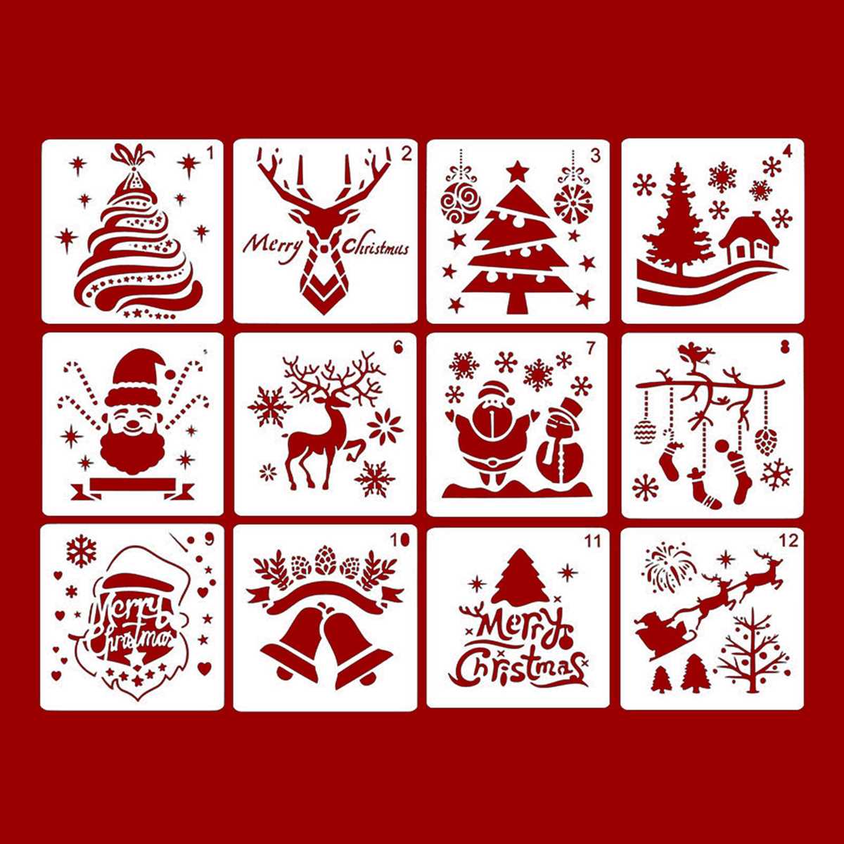 printable window snow spray stencils