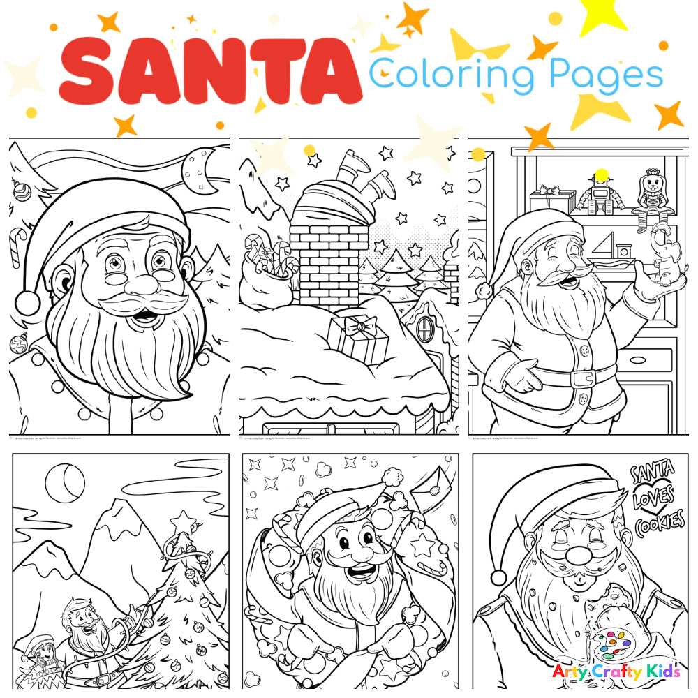 santa printable coloring pages santa printable coloring pages