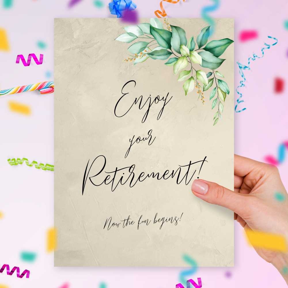 printable retirement card