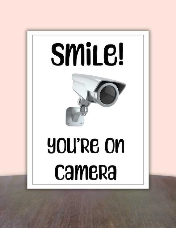 security camera in use sign printable