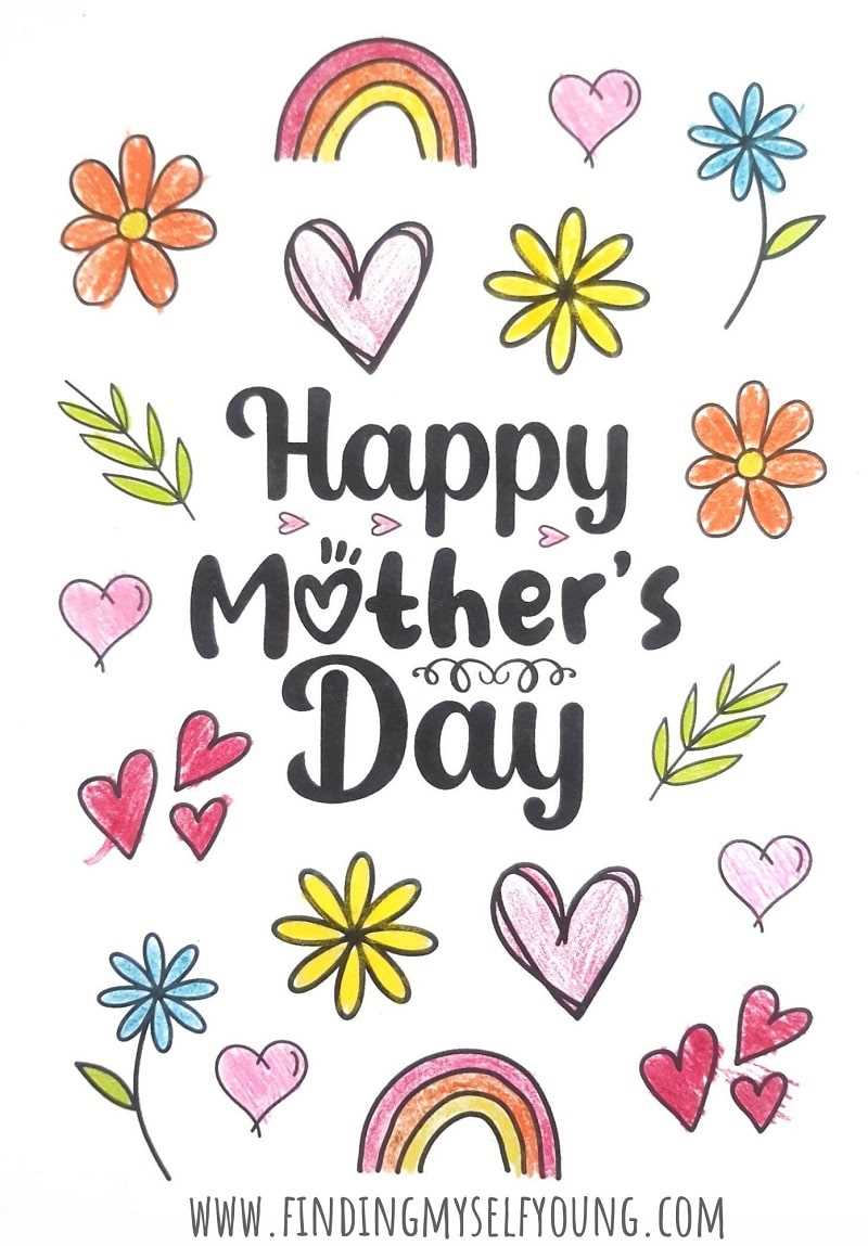 happy mothers day card template printable