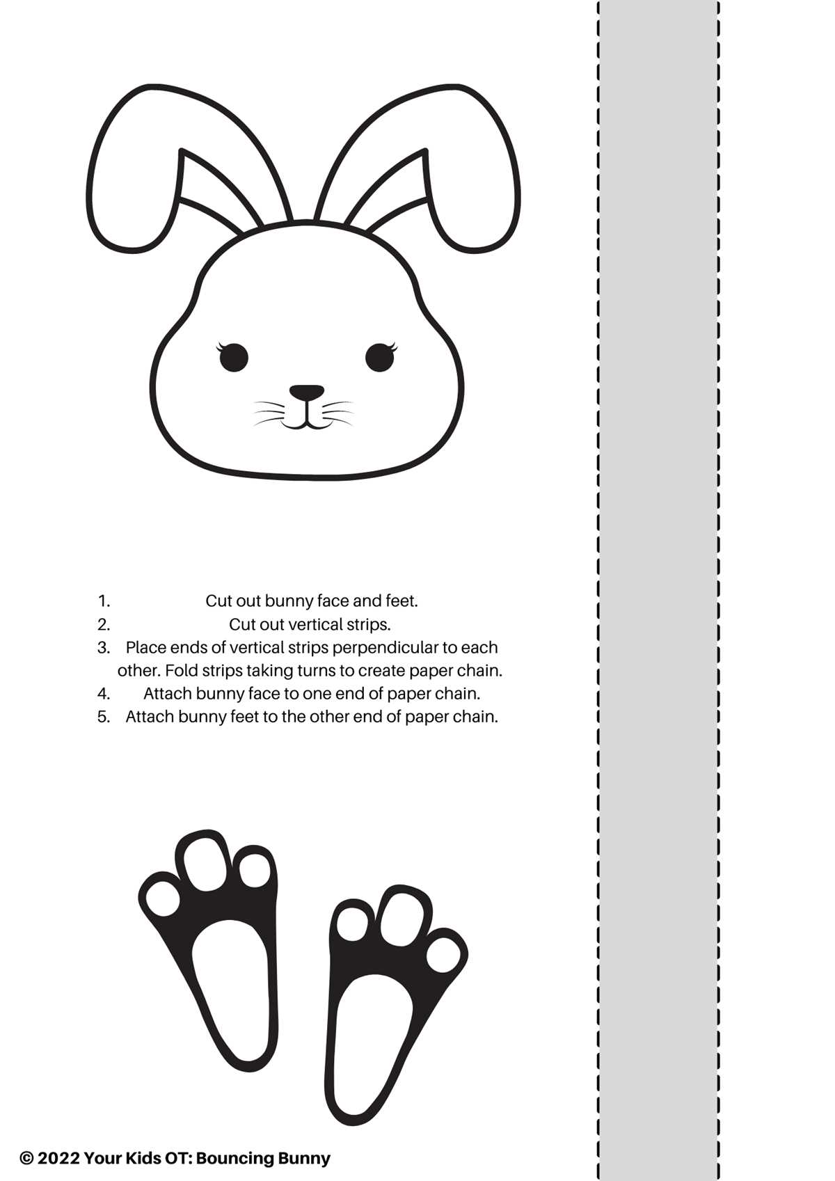 bunny template printable
