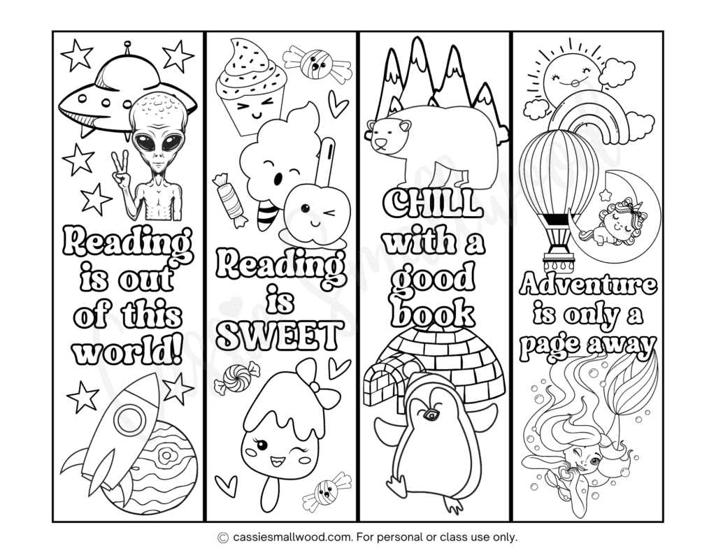 bookmarks coloring printable bookmarks coloring printable