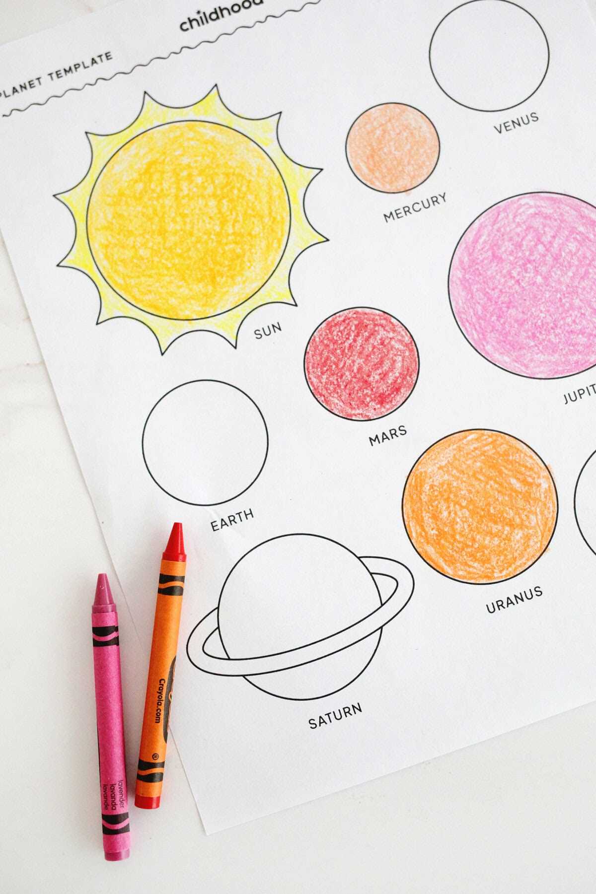 solar system free printables