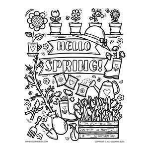 springtime printable coloring pages springtime printable coloring pages