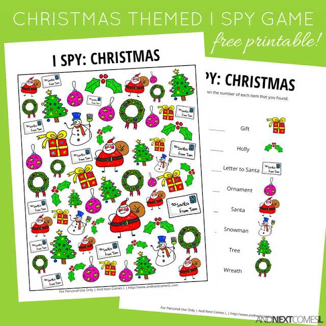 free printable christmas games