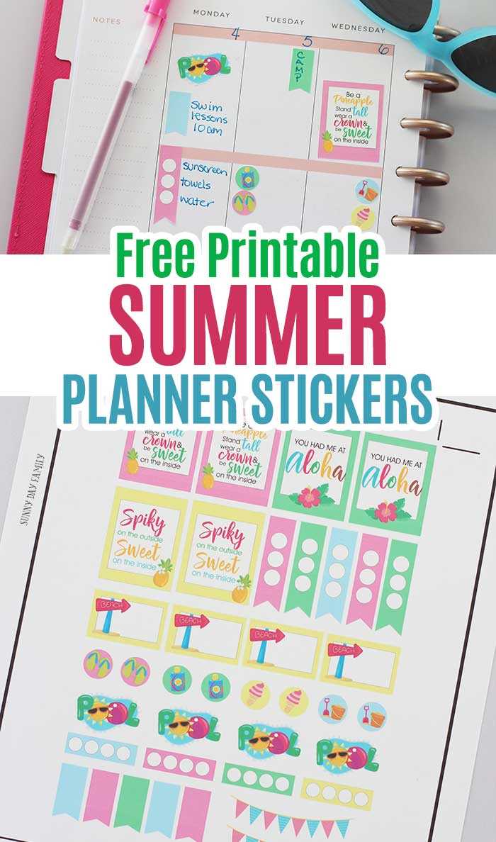 free sticker planner printables
