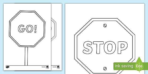 stop and go signs printable stop and go signs printable