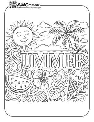 summer coloring pictures printable summer coloring pictures printable