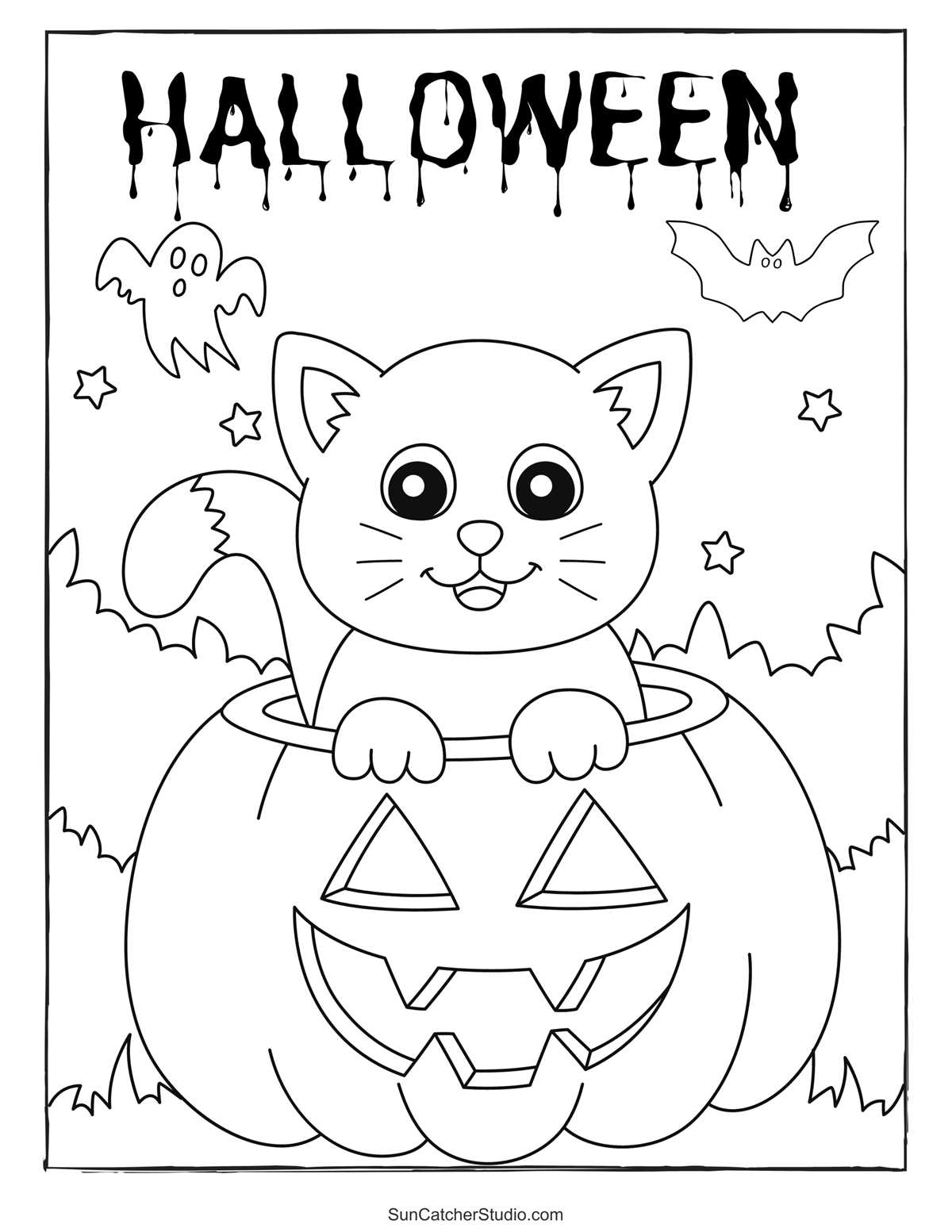 halloween printables free coloring pages