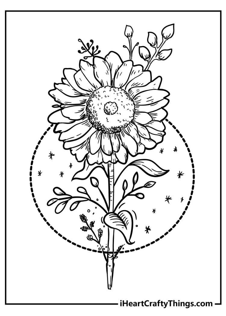 printable flower color pages printable flower color pages
