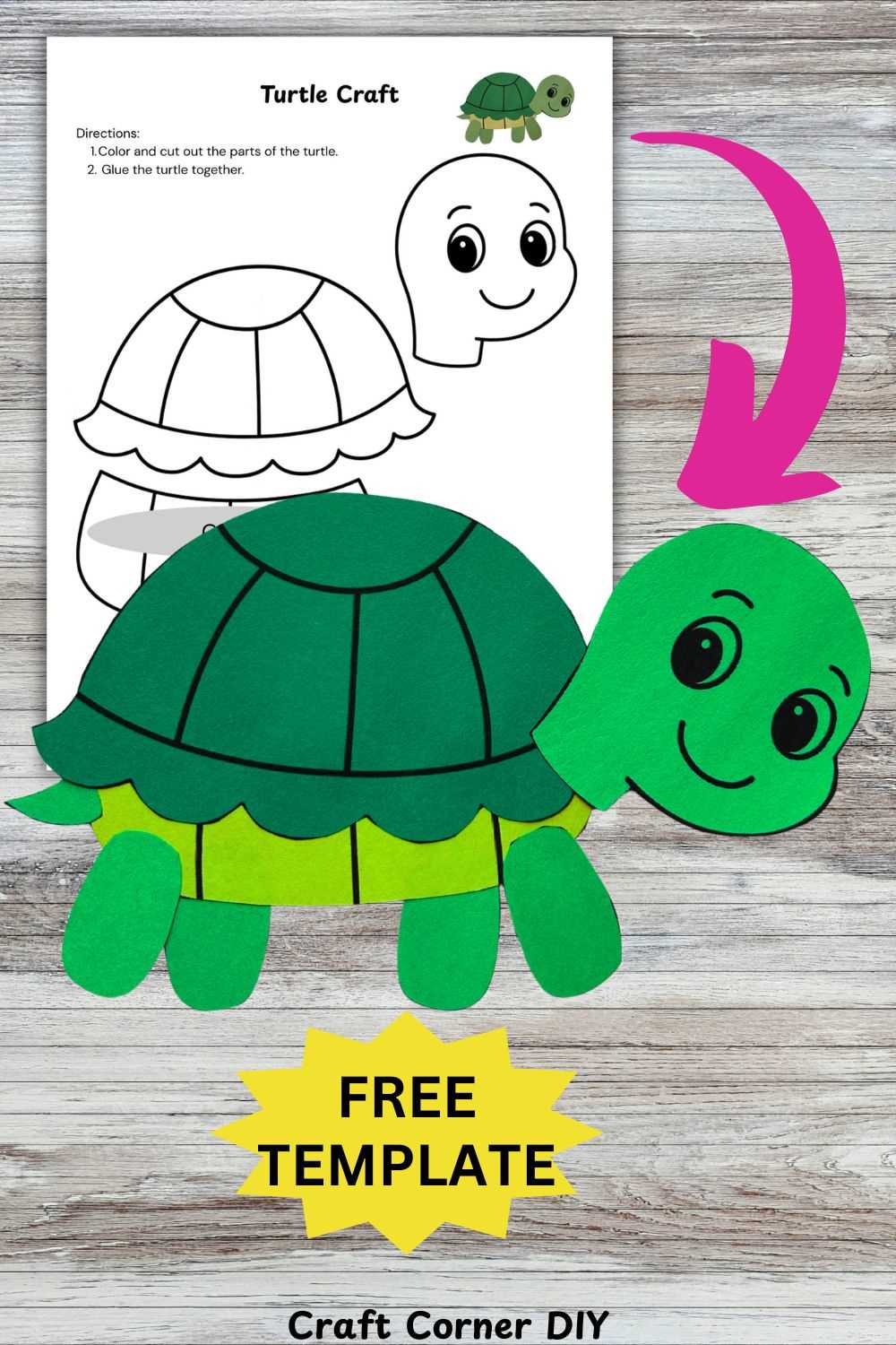 turtle printable craft turtle printable craft