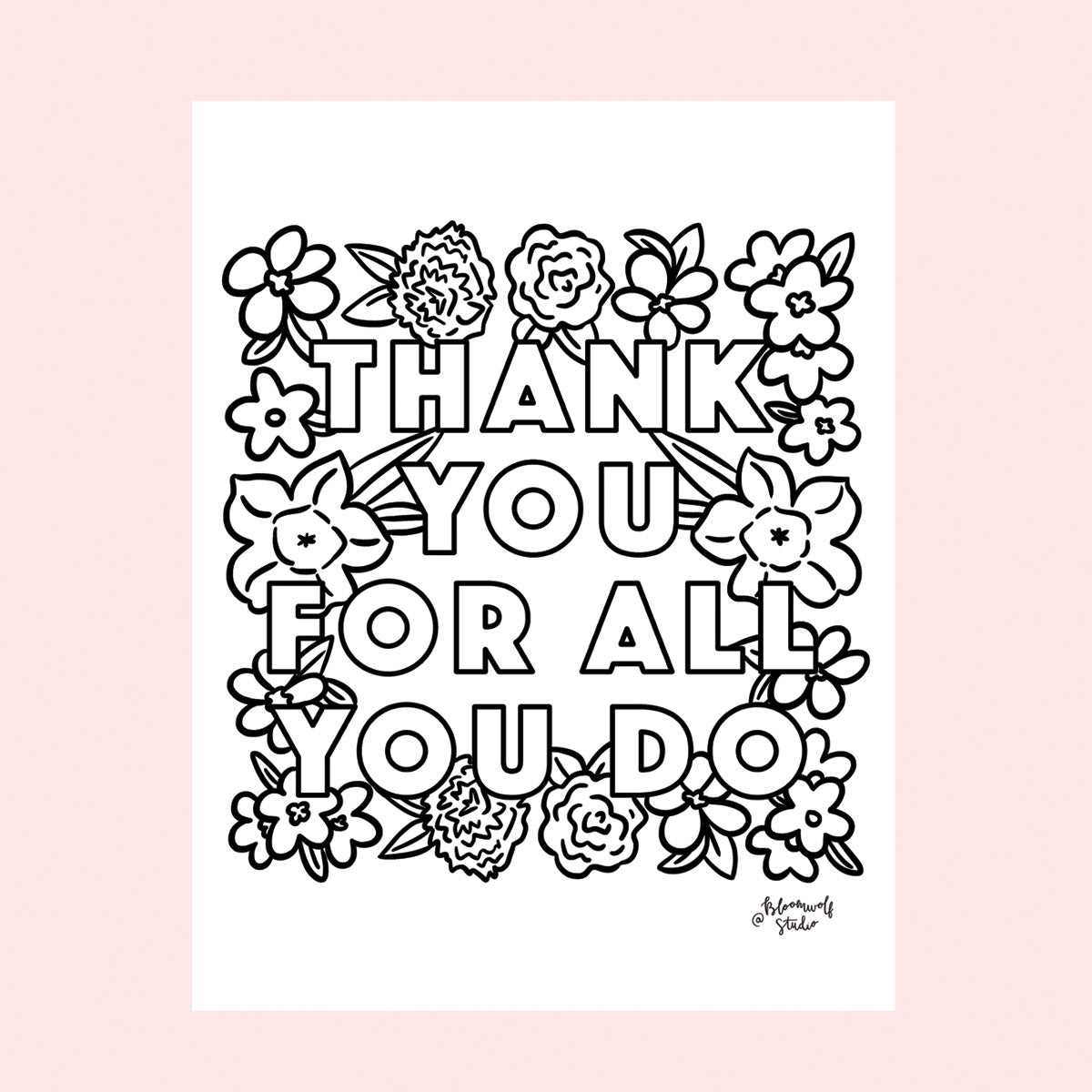thank you coloring pages printable thank you coloring pages printable