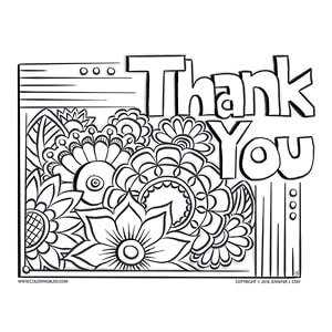 thank you coloring pages printable thank you coloring pages printable