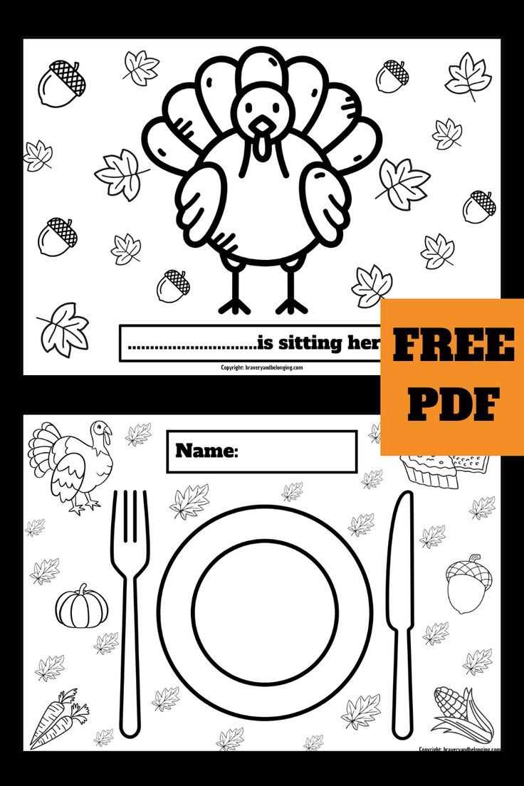 thanksgiving printable placemat
