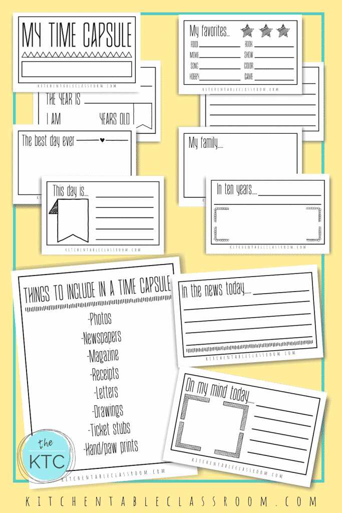 time capsule printable