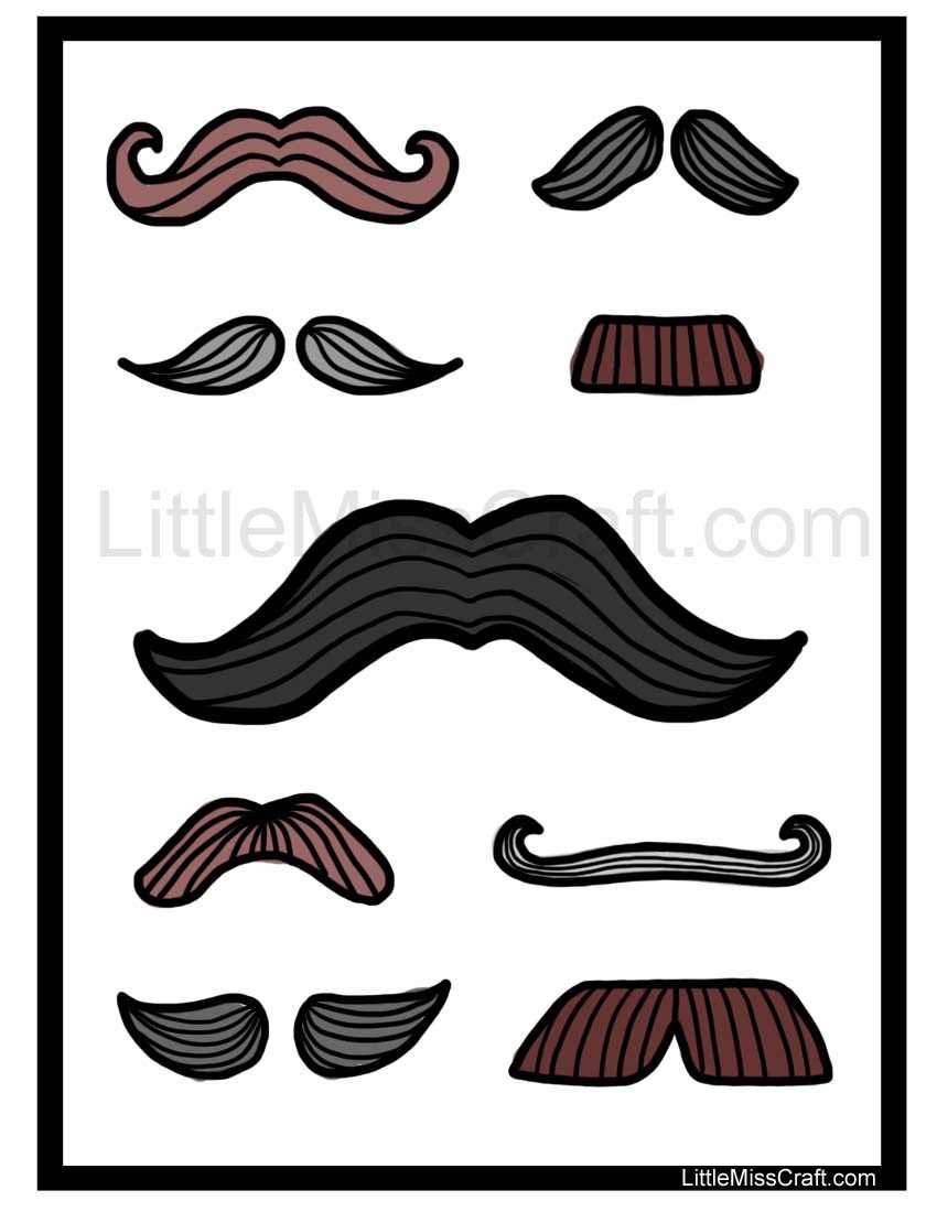 free printable mustache