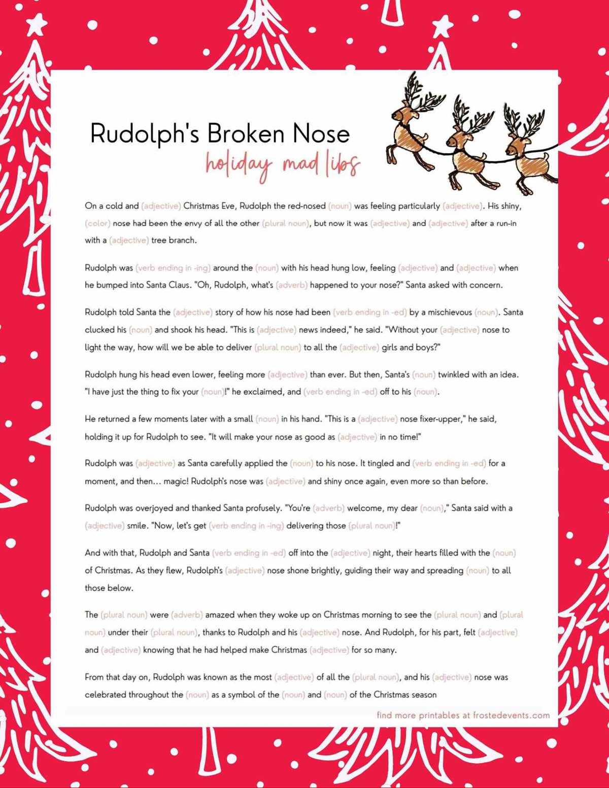 free printable mad libs for christmas free printable mad libs for christmas
