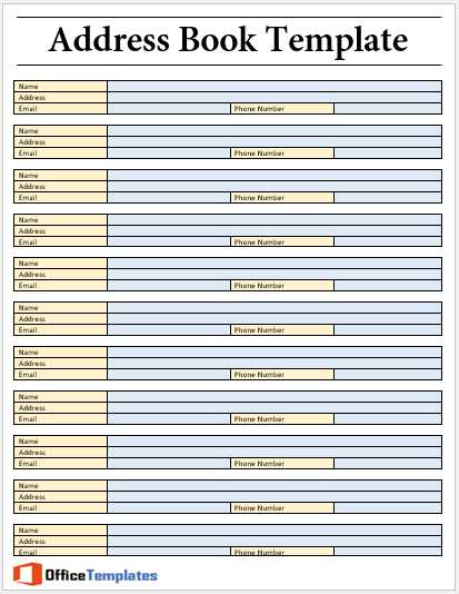 address book template printable address book template printable