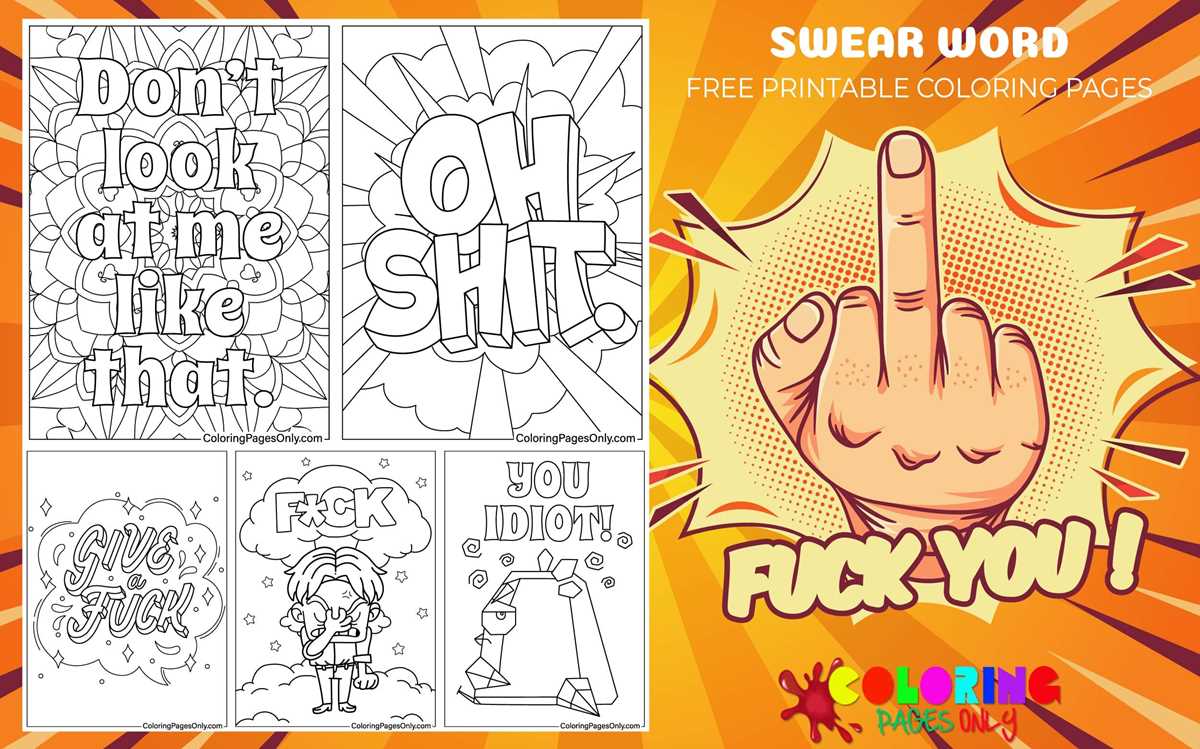 free printable coloring pages for adults swear words