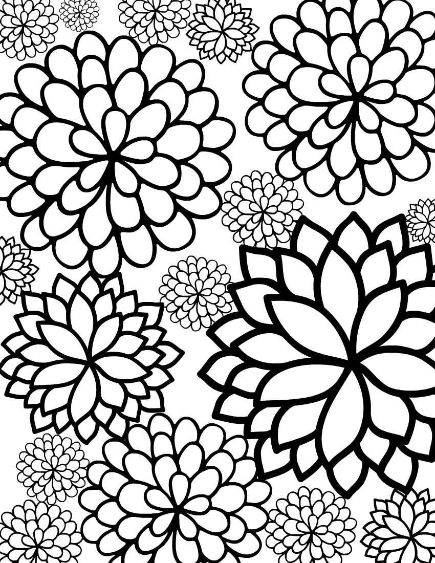 flower coloring pages printable flower coloring pages printable