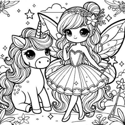 unicorns printable coloring pages