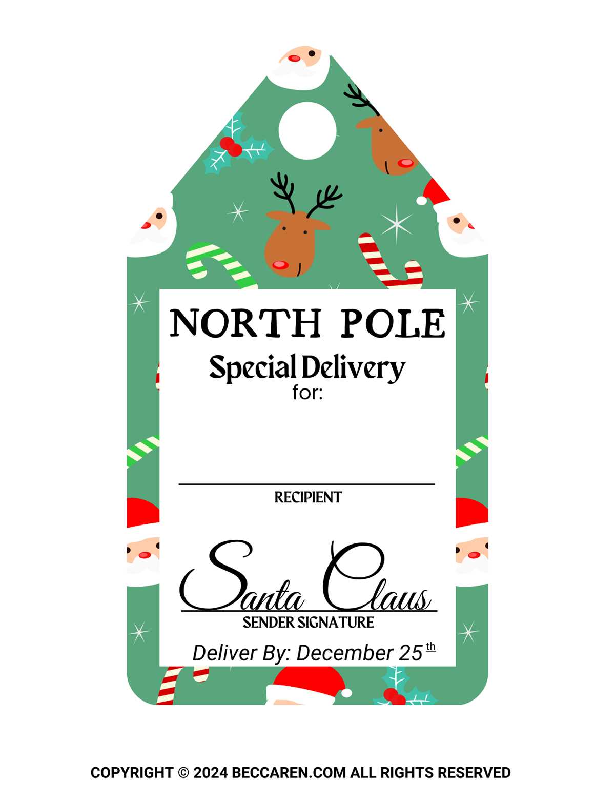 free printable from santa