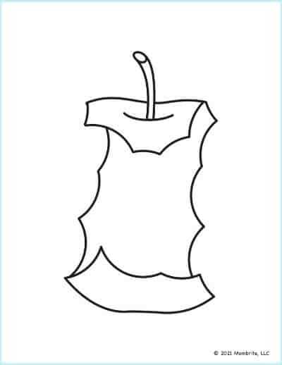 free printable small apple template